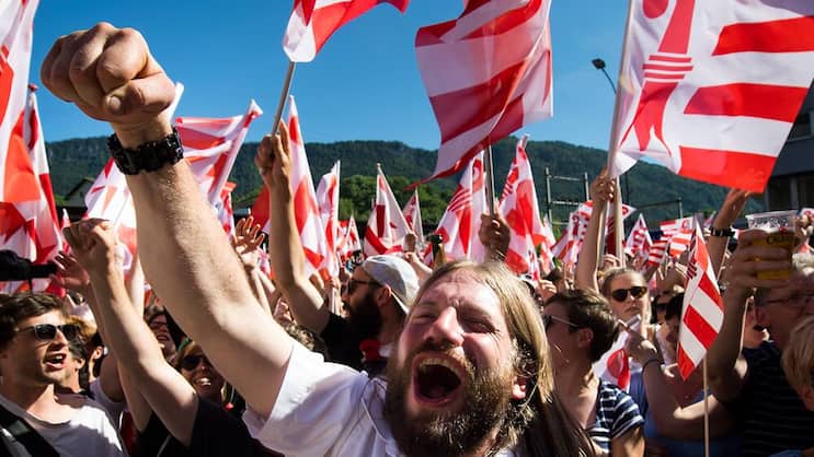 Freude: Bern bereitet die Trennung von Moutier vor. Keystone