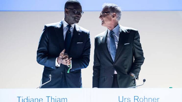 Tidjane Thiam und Urs Rohner: Die CS-Spitze ruft Aktionäre erneut zusammen.Keystone