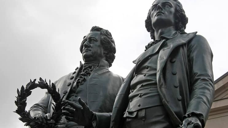 Goethe-Schiller-Denkmal in Weimar: «Sapere aude!» Keystone
