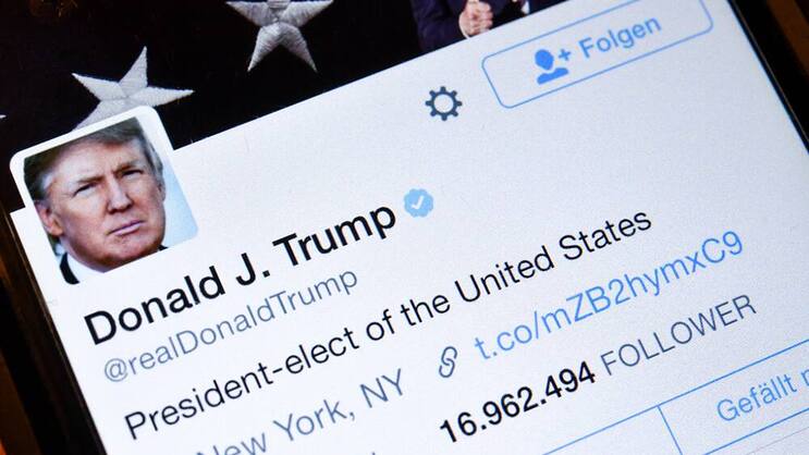 Twitter-Account: Mit seinen Tweets wirbelt Trump die Börsenkurse durcheinander.Keystone