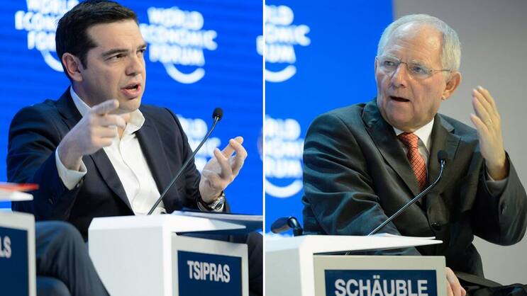 Nord gegen Süd: Alexis Tsipras (l.) und Wolfgang Schäuble.Keystone