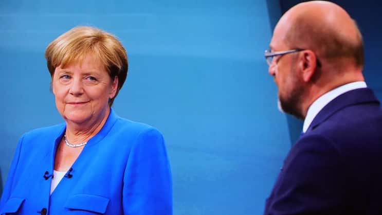 TV-Duell: Erste Umfragen sahen Merkel als Siegerin. Keystone