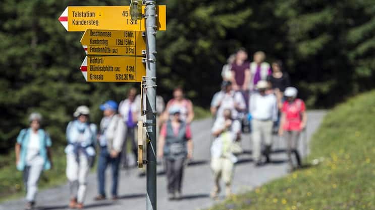Wandern in der Schweiz: Touristen aus Deutschland sind äusserst preissensibel.   Keystone