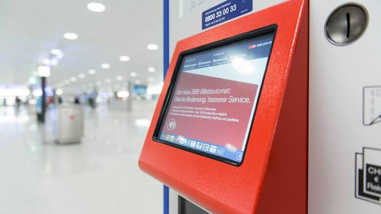 SBB-Bilettautomat: Bald können Bitcoins bezogen werden. Keystone
