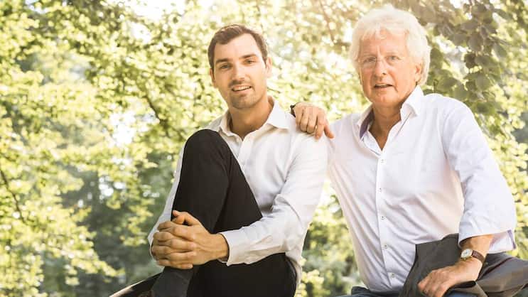 Die Kläger: Helmut von Finck (re.) und Sohn Nino. Quirin Leppert