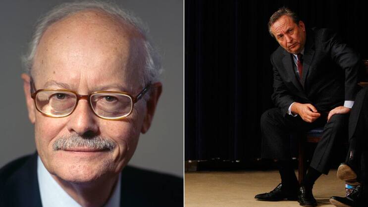Ernst Baltensperger (links), Lawrence Summers. (Bilder: Keystone)