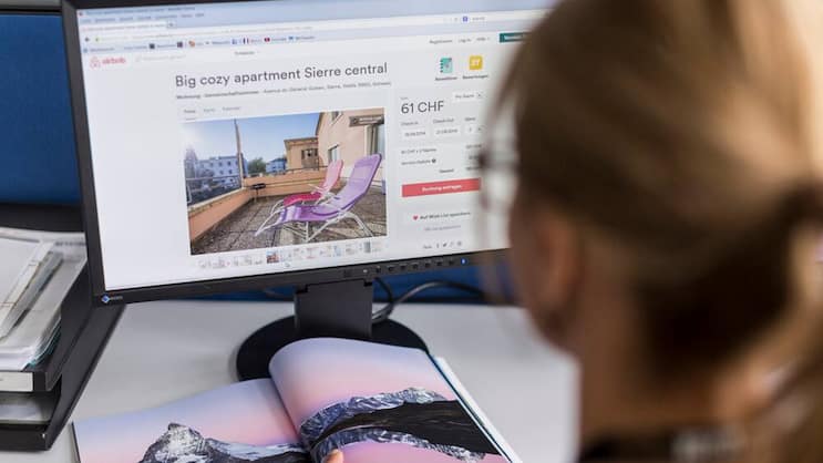 Website von Airbnb: Die meisten Schweizer Angebote gibt es in Zürich. Keystone
