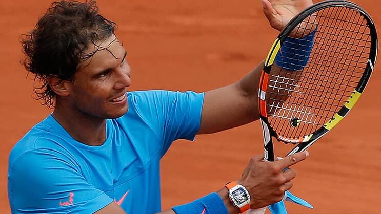 Edler Glücksbringer: Rafael Nadal trägt beim Spiel eine Richard-Mille-Uhr.Keystone