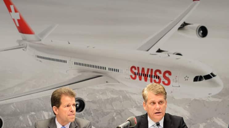 Harry Hohmeister und sein möglicher Nachfolger CFO Roland Busch.  Keystone