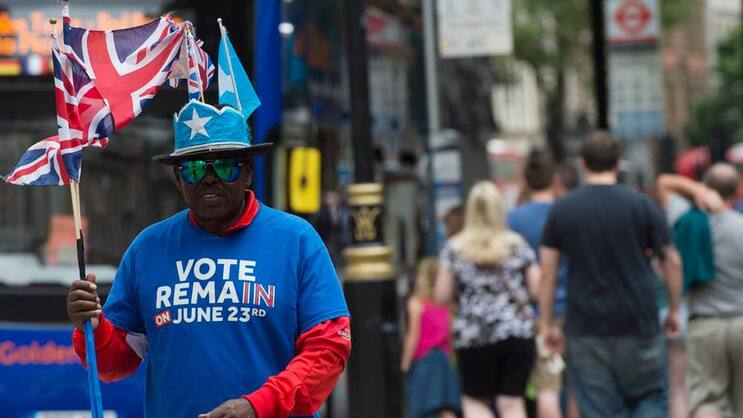 Brexit-Gegner: Der Ausgang des Votums ist noch völlig unabsehbar. Keystone