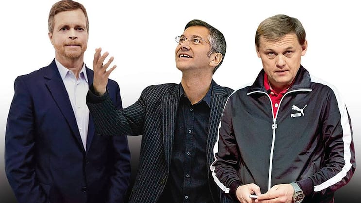 Hoffen auf ein gutes Sportjahr: Mark Parker, Nike (links), Herbert Hainer, Adidas (Mitte), Björn Gulden, Puma.