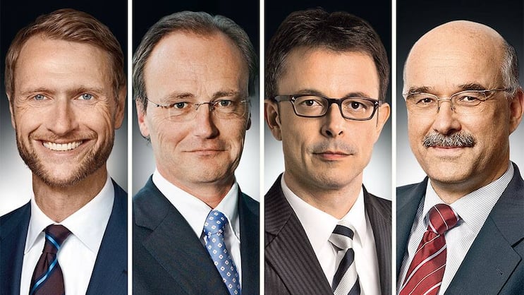 Flavio Romerio, Markus Neuhaus, Peter Burckhardt und Urs Schenker (v.l.).