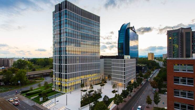 70 Meter hoch, 25'000 Quadratmeter Geschossfläche: der StMartin Tower in Frankfurt.  PR