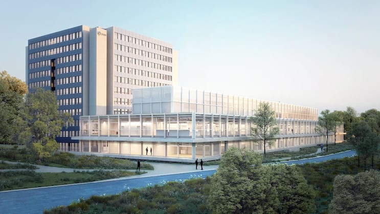 Grossbaustelle Am neuen Hauptsitz von DSM-Firmenich in Kaiseraugst entsteht ein Campus mit 250 Arbeitsplätzen. Hier sollen alle in der Forschung tätigen Mitarbeiter unter einem Dach arbeiten.