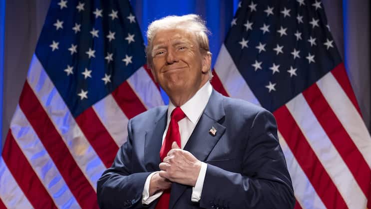 Hat im Wahlkampf versprochen, er werde generell Importzölle in der Höhe von 10 bis 20 Prozent einführen: Donald Trump am 13. November 2024 in Washington.
