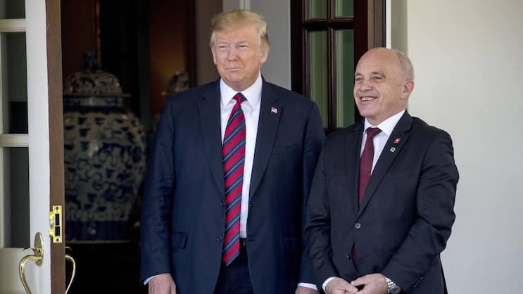 Treffen in Washington: Donald Trump empfing Ueli Maurer im Weissen Haus.