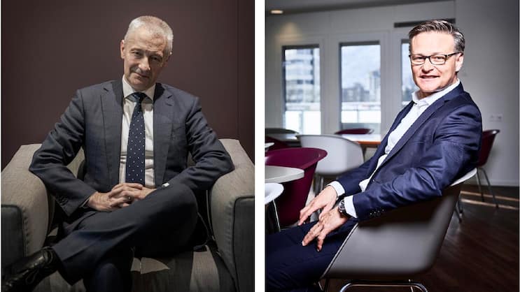 Fabrice Zumbrunnen (links) und Mario Irminger: Migros-Chefs haben eine Lohntüte mit M-Budget-Anstrich.
