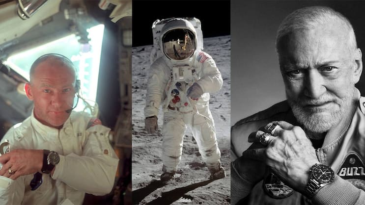 Gilt als verschollen: Die Speedmaster, die Buzz Aldrin auf dem Mond getragen hat.
