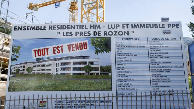 Baustelle in Genf: In der ganzen Schweiz enstehen weiterhin viele Mehrfamilienhäuser.