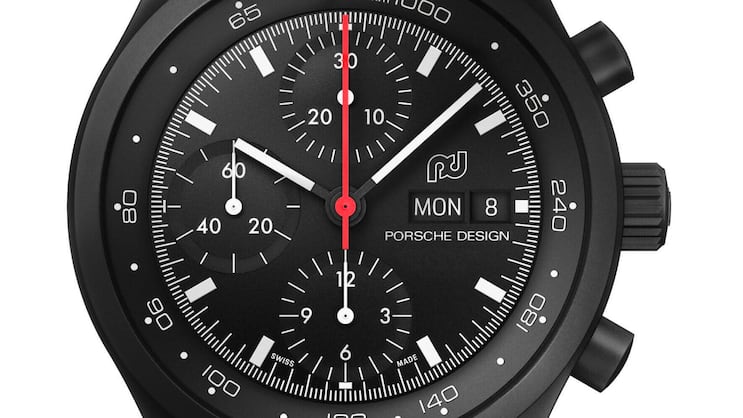 Ausverkauft: Der Porsche Chronograph von 1972. Erhältlich ist das Nachfolgemodell Porsche Design Chronograph 1 All Black - Numbered Edition. Preis: 8950 Franken.