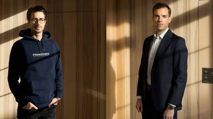 Fabio Marchesin (links) und Jay Bidermann: Finfluencer und Bankier.