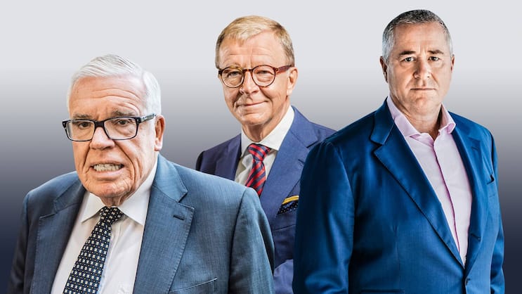 NEUE WEGE Kühne+Nagel-Grossaktionär Klaus-Michael Kühne, -Präsident Jörg Wolle und Marcel Erni, Mitgründer der Partners Group (v.l.).