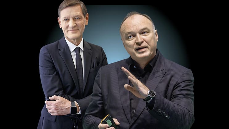 Die Aufnahme der von CEO Flemming Ørnskov (l.) und Präsident Thomas Ebeling geleiteten Galderma in den SMI dürfte den Aktien weiter Schub verleihen.