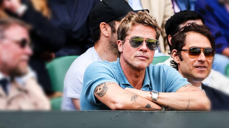 Schauspieler Brad Pitt mit einer «222» von Vacheron Constantin am Arm.