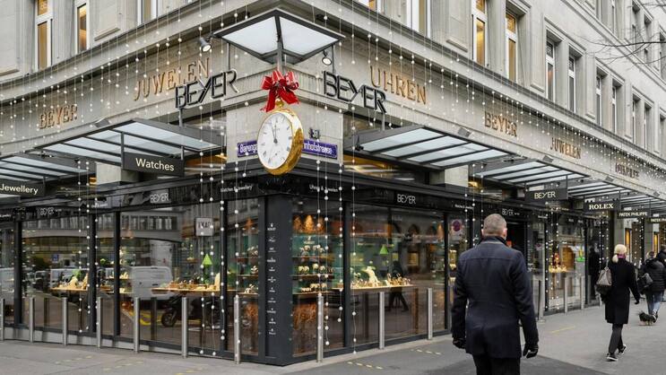 Chronometrie Beyer an der Bahnhofstrasse 31 in Zürich.