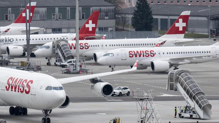 FLUGHAFEN ZUERICH, FLUGZEUG, SWISS, AIRLINE,