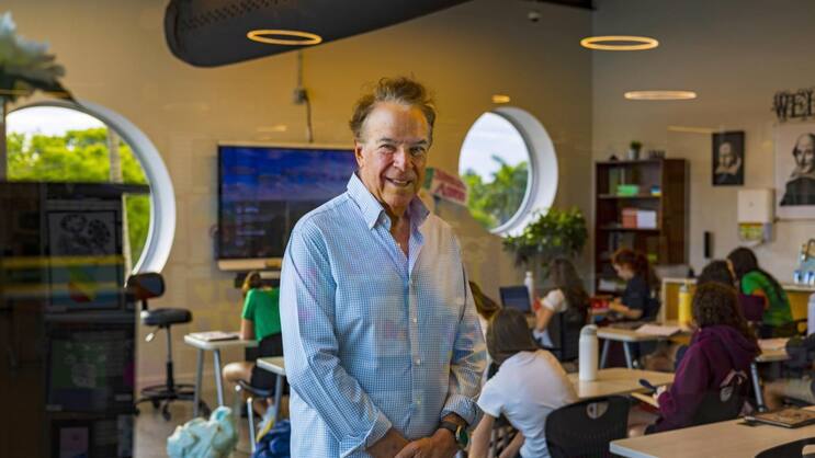 Jeff Greene an der Greene School in West Palm Beach