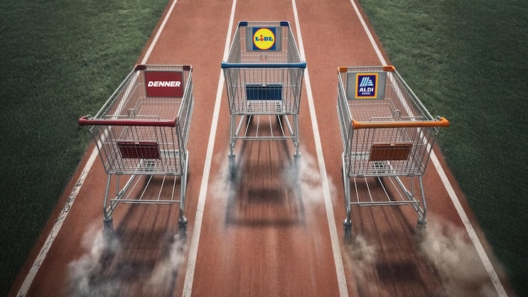 Aldi Suisse, Denner, Lidl Schweiz: Der Wettlauf der drei Schweizer Discounter ist in vollem Gange.