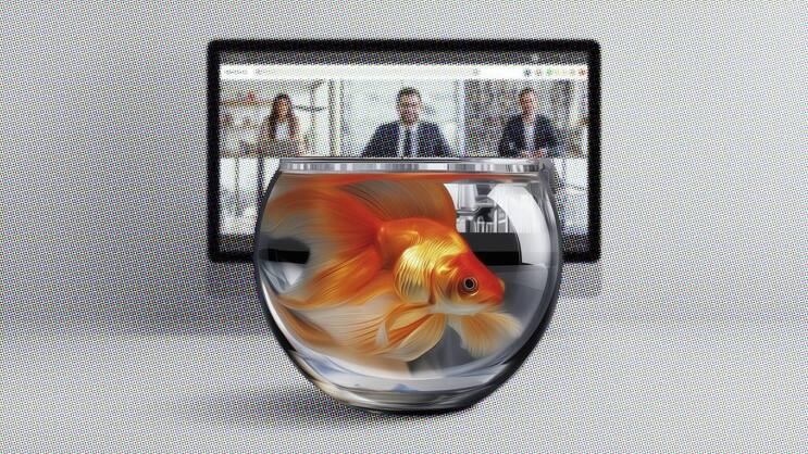 Onlinemeetings gleichen teilweise einem Goldfisch im Glas: Kaum vorbei, ist alles wieder vergessen.