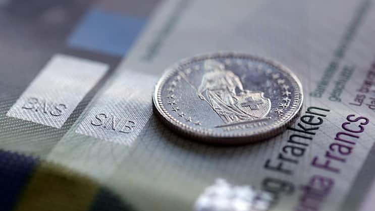 Schweizer Bargeld und Noten.