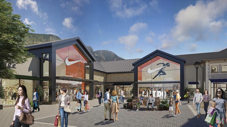 Nike eröffnet in Landquart den grössten Flagship-Store der Schweiz. (Visualisierung)