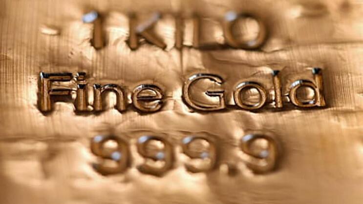 Ein 1-Kilogramm-Barren Gold.