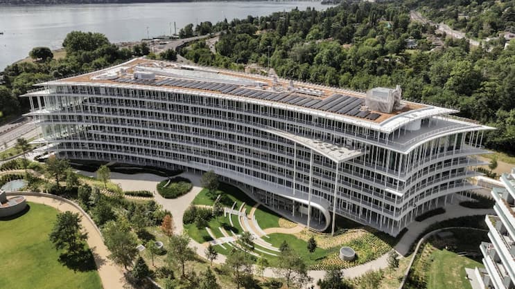 Der neue Hauptsitz von Lombard Odier liegt in der Gemeinde Bellevue bei Genf.
