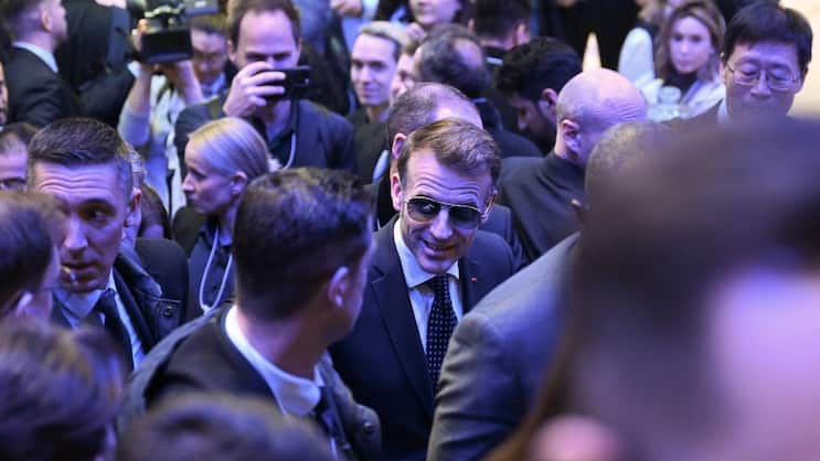 Emmanuel Macron richtete bei seinem Auftritt am WEF deutliche Worte an die Adresse von Donald Trump.