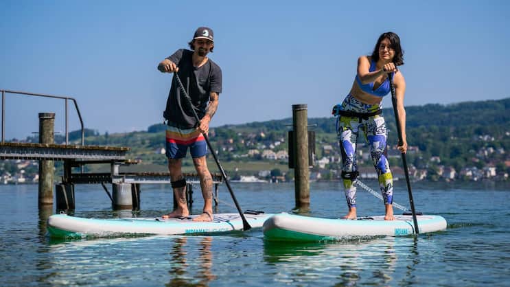 Jetzt paddeln sie wieder: SUP-Begeisterte auf dem Zürichsee