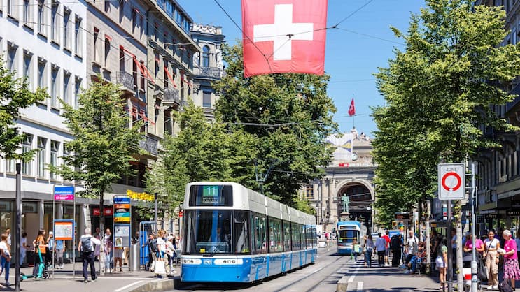 Die Bahnhofstrasse in Zürich.