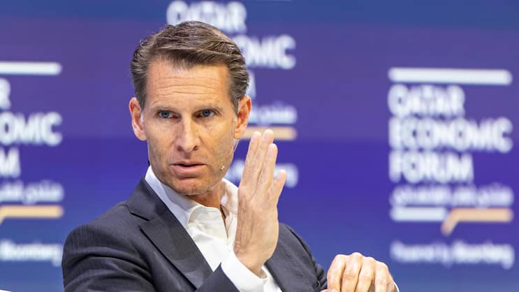 Steffen Meister, Verwaltungsratspräsident von Partners Group, bei einem Auftritt am Qatar Economic Forum in Doha im Mai 2024.