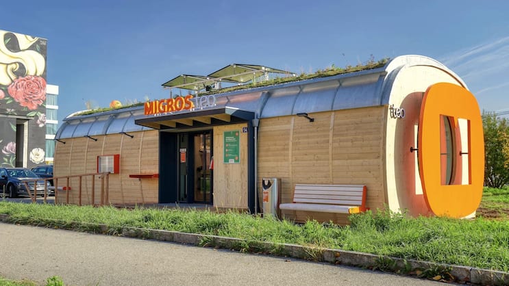 Migros baut einen neuen Teo-Selbstbedienungsladen in Speicher AR.