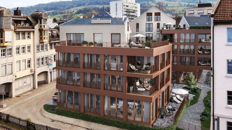 Im «Jakobspark» in Rorschach SG entstehen 29 neue Wohnungen.