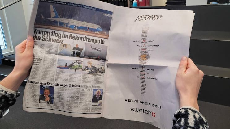 Diese ganzseitige Werbeanzeige hat Swatch in verschiedenen Schweizer Zeitung geschaltet – unter anderem im Blick.