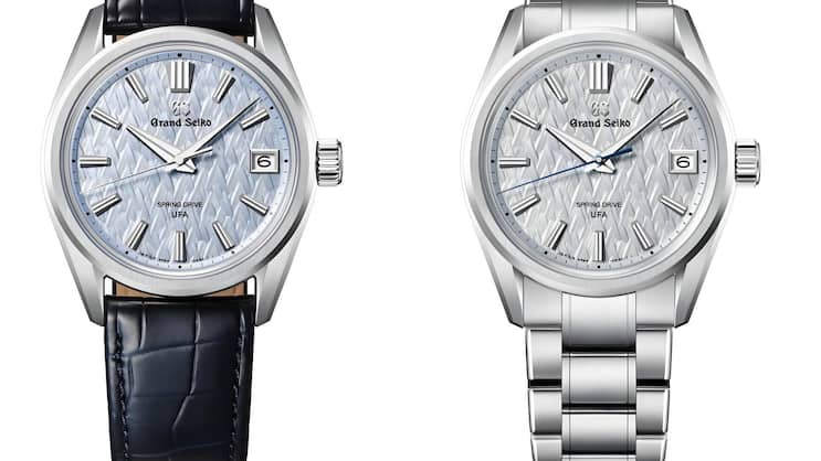 Grand Seiko SLGB001: Das Platinmodell mit eisblauem Zifferblatt ist auf 80 Stück limitiert und kostet 42'000 Fr. (aus Titan 12'000 Fr.).