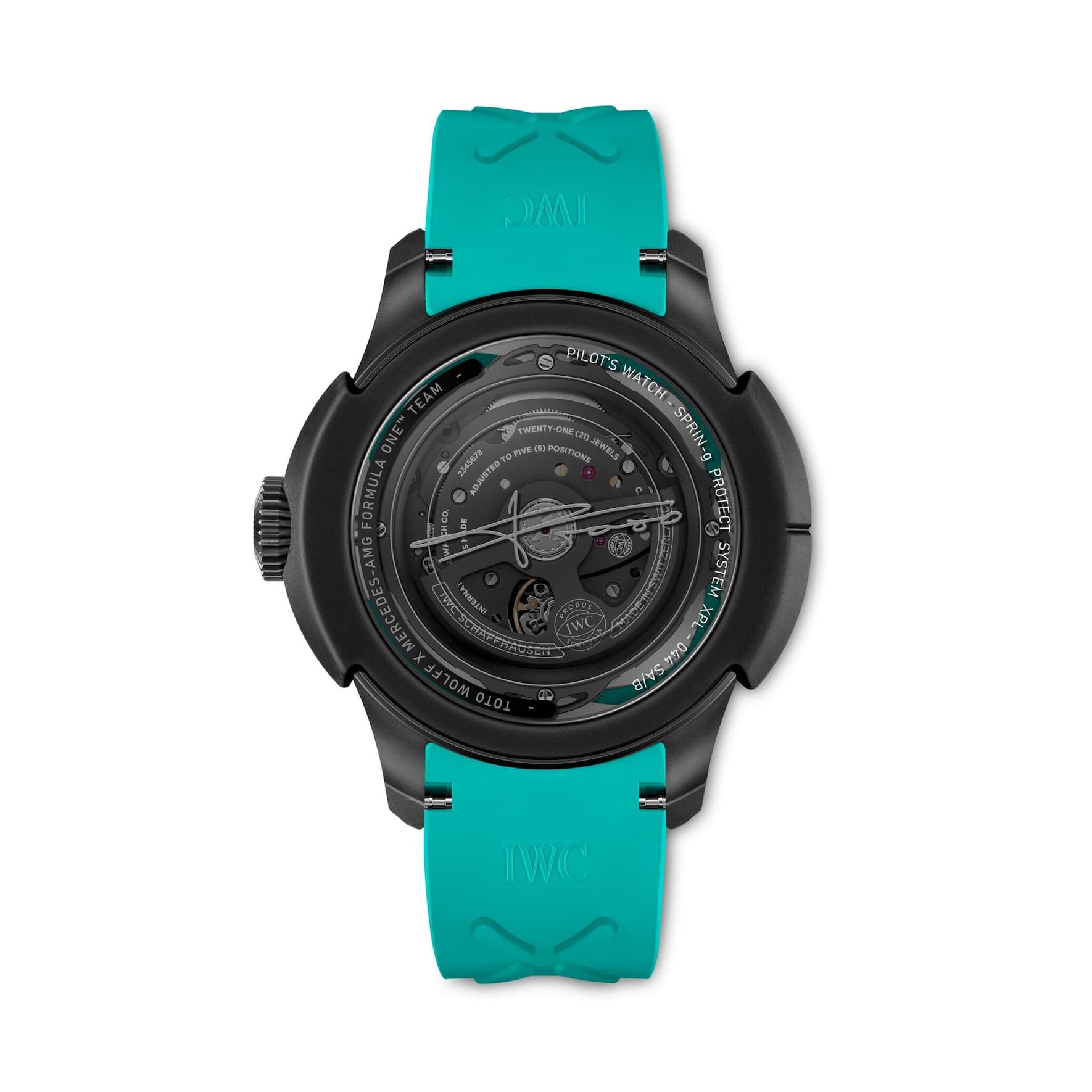 Toto Wolff Wearing the Big Pilotâs Watch Shock Absorber XPL Toto Wolff x Mercedes-AMG PETRONAS Formula Oneâ¢ Team (Ref. IW356201)