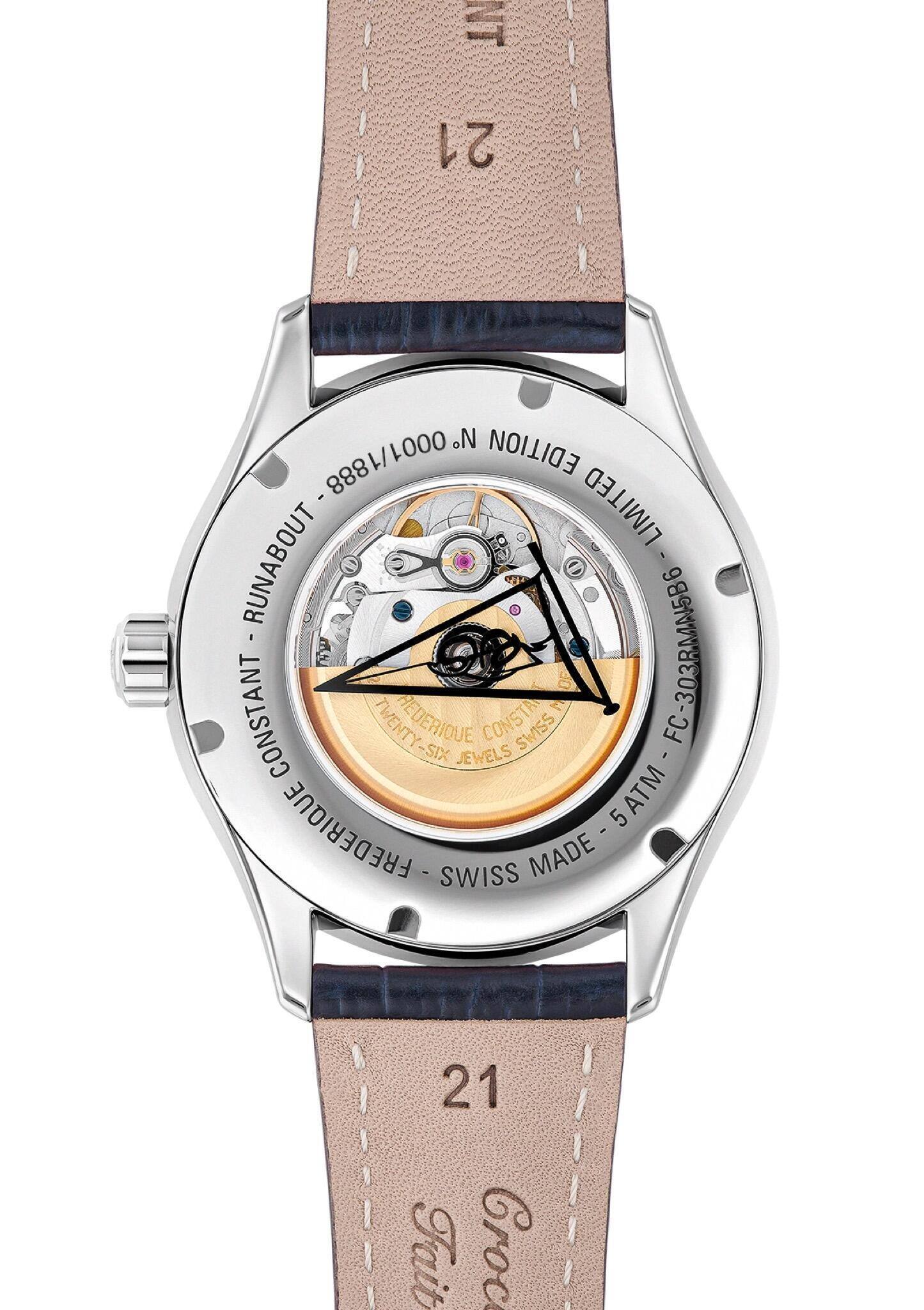 RHS-Verewigung auf dem Saphirglas.