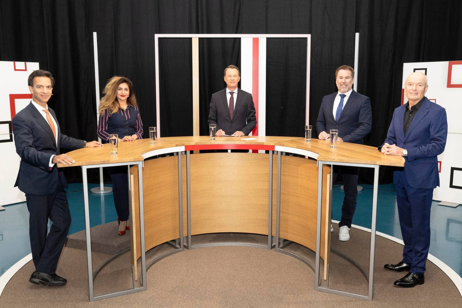 Von links: Rahul Sahgal, Sibel Arslan, Dirk Schütz, Jan Jenisch, Peter Friedli.