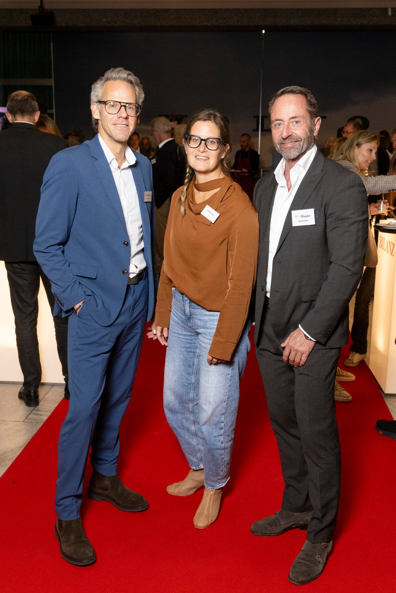 v.l. Daniel Siegenthaler, Christine Jauch, Renato Oliva