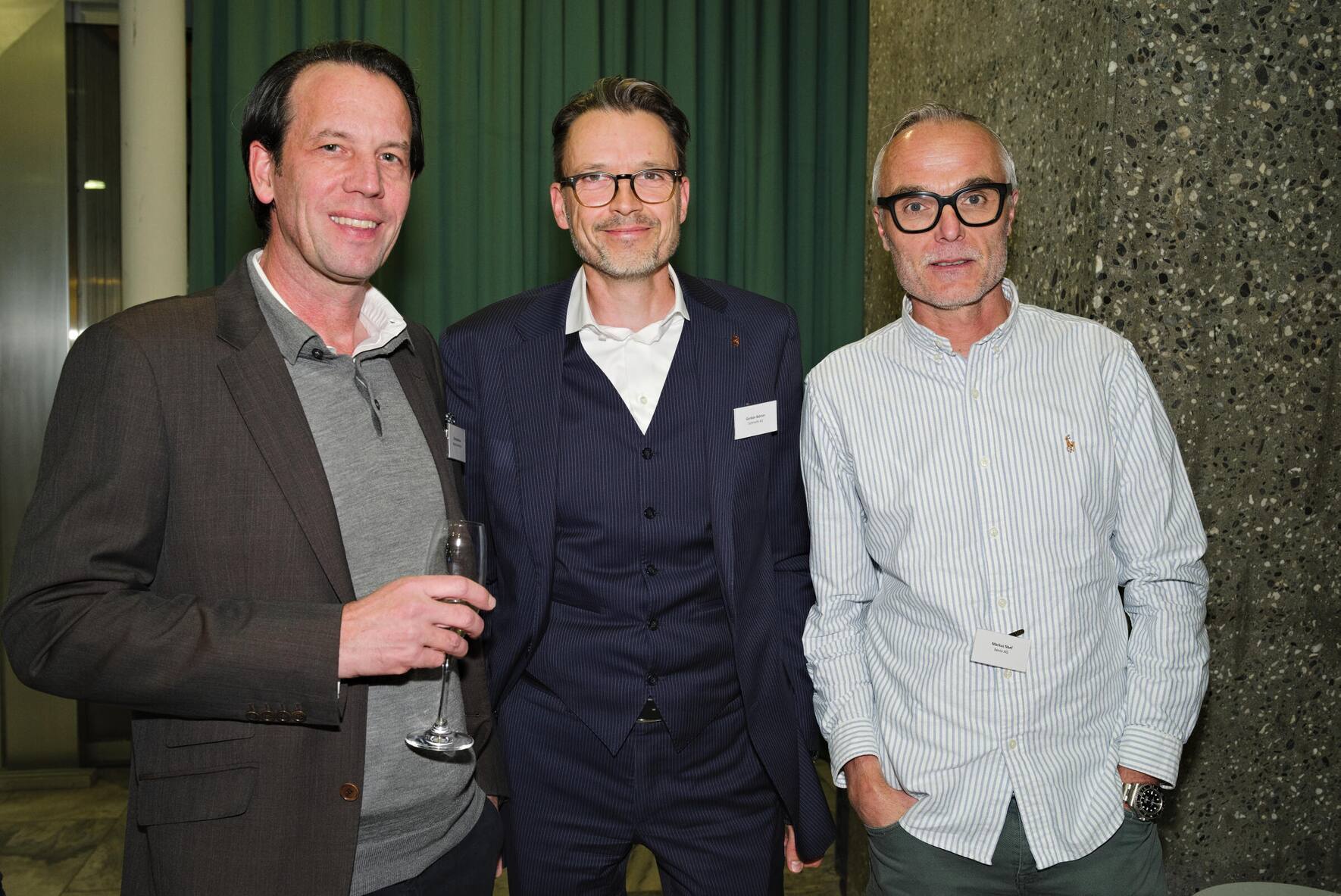 Christoph Haas, Kamps Switzerland; Gordon Bahner, Schmohl AG; Markus Naef, bexio AG